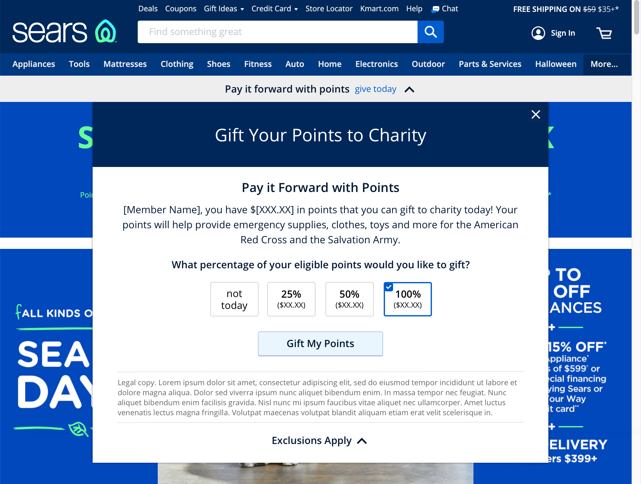 Citi Points Project This was a module that allowed users to donate their unused reward points